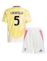 Juventus Manuel Locatelli #5 Venkovní dres pro děti 2024-25 Krátký Rukáv (+ trenýrky)